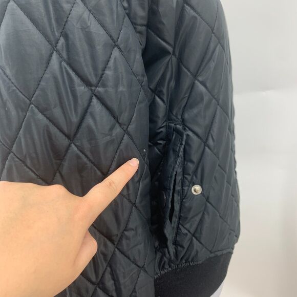 Volcom Flight Jacket Womens S Small Black Full Zip Insulated Quilted Bomber - Picture 6 of 16